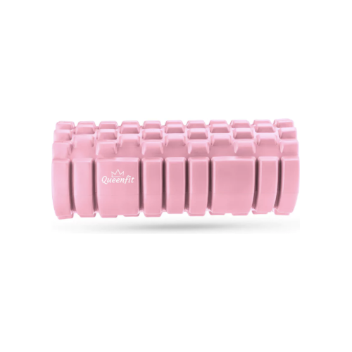 Массажный ролик  Queenfit EVA 33*14 cm pink - фото №3